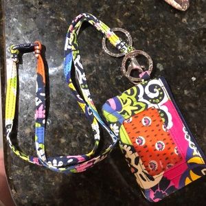 Vera Bradley lanyard wallet set